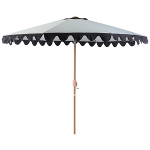 Ombrellone da giardino ⌀ 270 cm palo in alluminio tessuto poliestere grigio Elegante e moderno