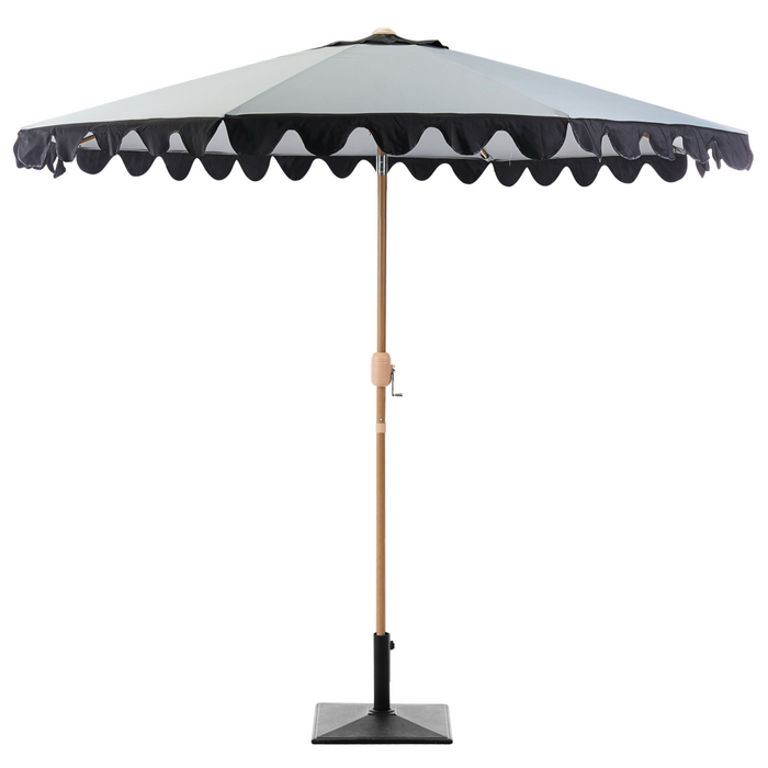 Ombrellone da giardino ⌀ 270 cm palo in alluminio tessuto poliestere grigio Elegante e moderno