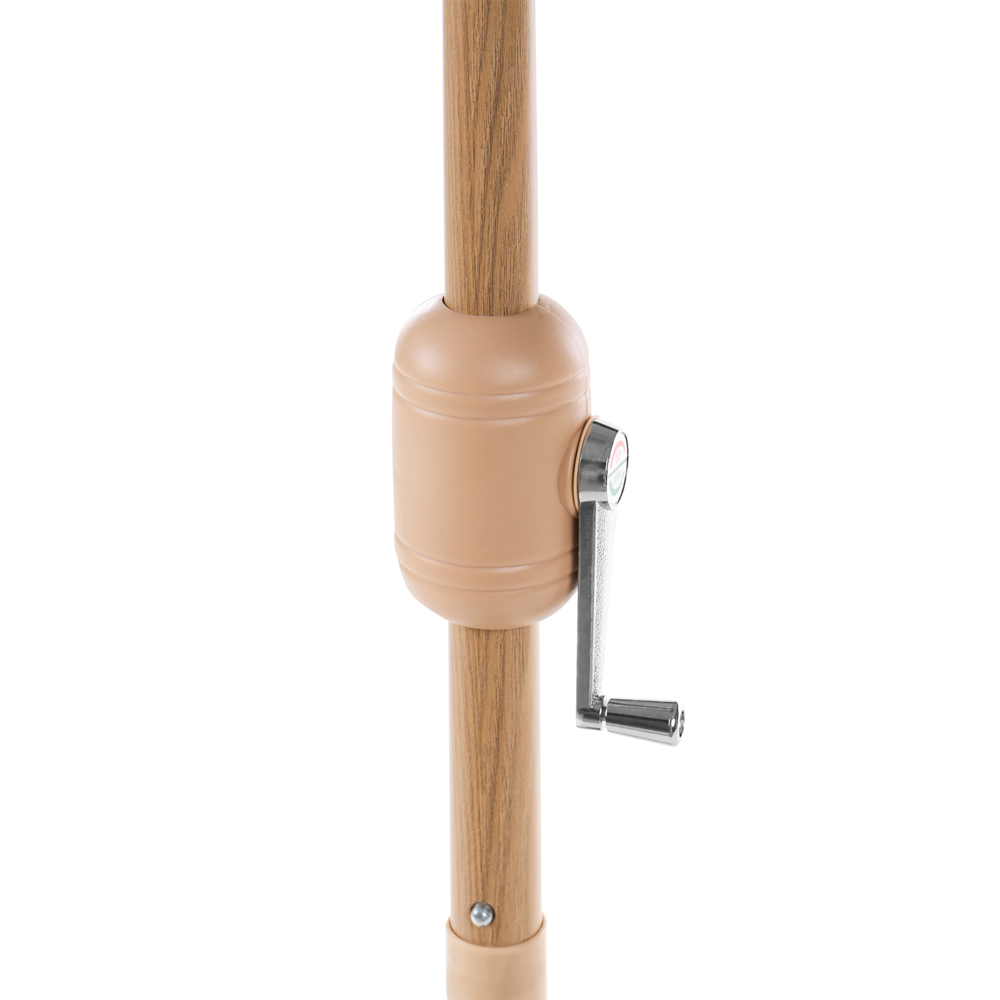 Ombrellone da giardino ⌀ 270 cm palo in alluminio tessuto poliestere grigio Elegante e moderno