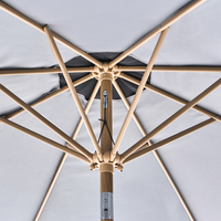 Ombrellone da giardino ⌀ 270 cm palo in alluminio tessuto poliestere grigio Elegante e moderno