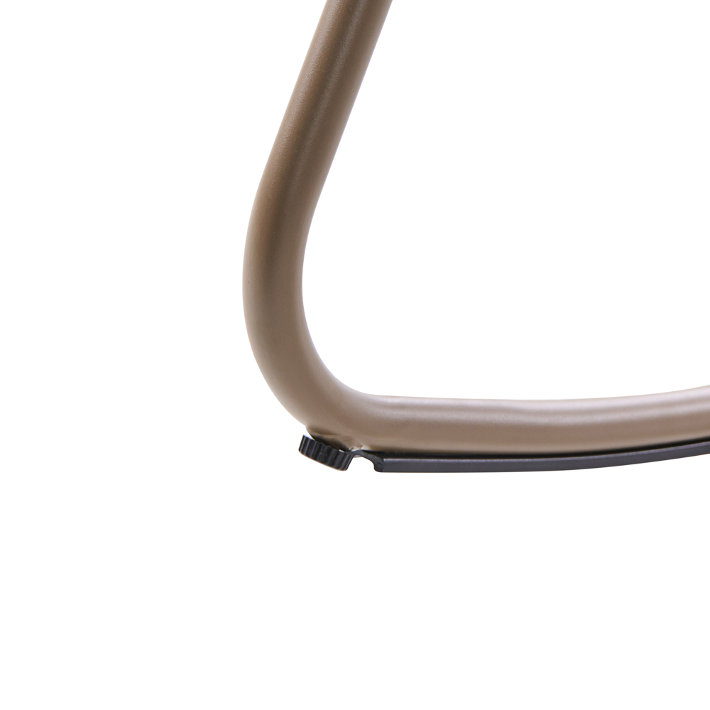 Sedia a dondolo da giardino tortora alluminio a doghe Design moderno per esterni