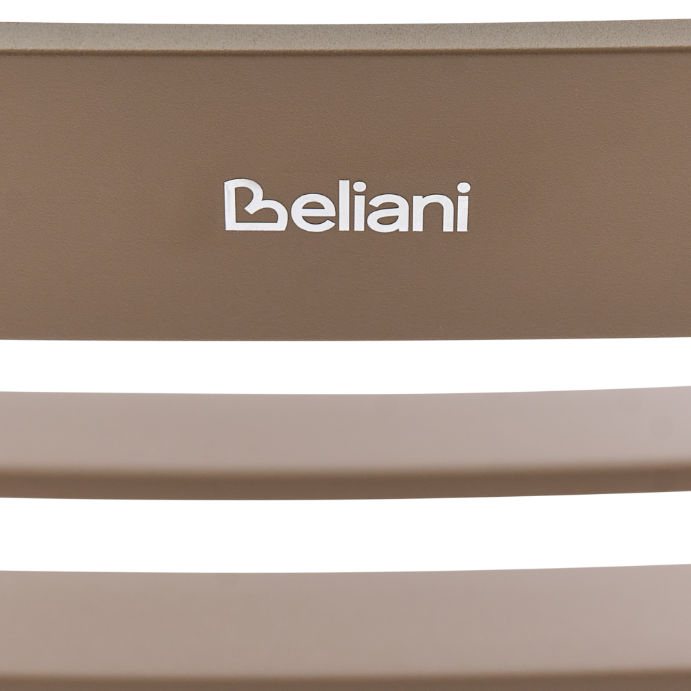 Sedia a dondolo da giardino tortora alluminio a doghe Design moderno per esterni