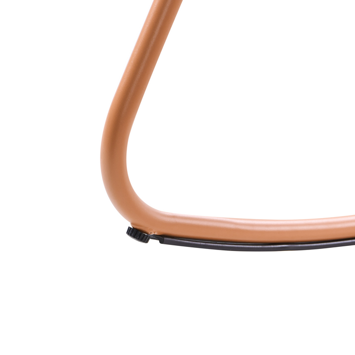 Sedia a dondolo da giardino marrone dorato alluminio a doghe Design moderno per esterni