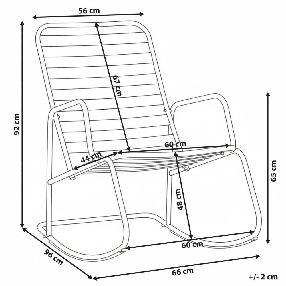 Sedia a dondolo da giardino marrone dorato alluminio a doghe Design moderno per esterni