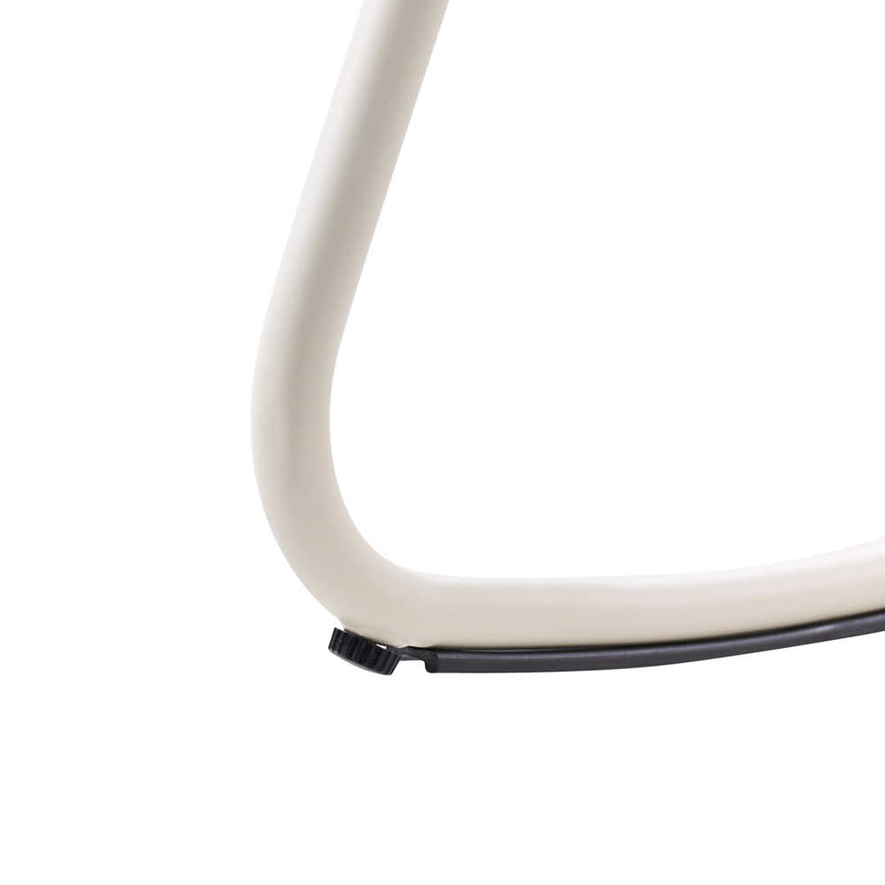 Sedia a dondolo da giardino bianca alluminio a doghe Design moderno per esterni