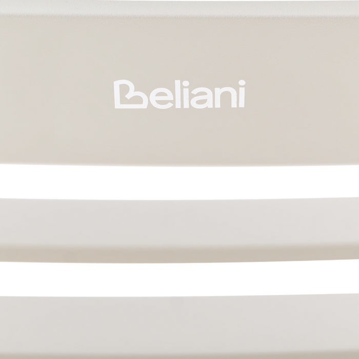 Sedia a dondolo da giardino bianca alluminio a doghe Design moderno per esterni