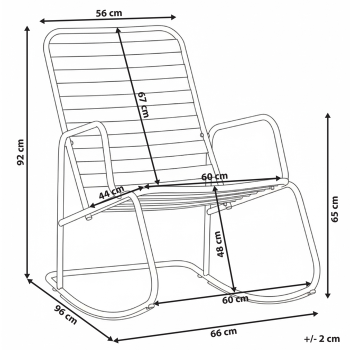 Sedia a dondolo da giardino bianca alluminio a doghe Design moderno per esterni
