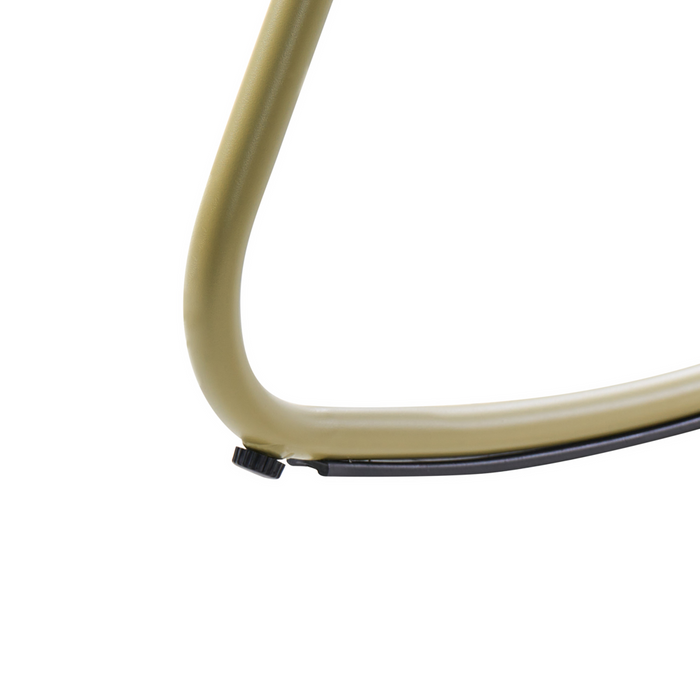 Sedia a dondolo da giardino verde oliva alluminio a doghe Design moderno per esterni