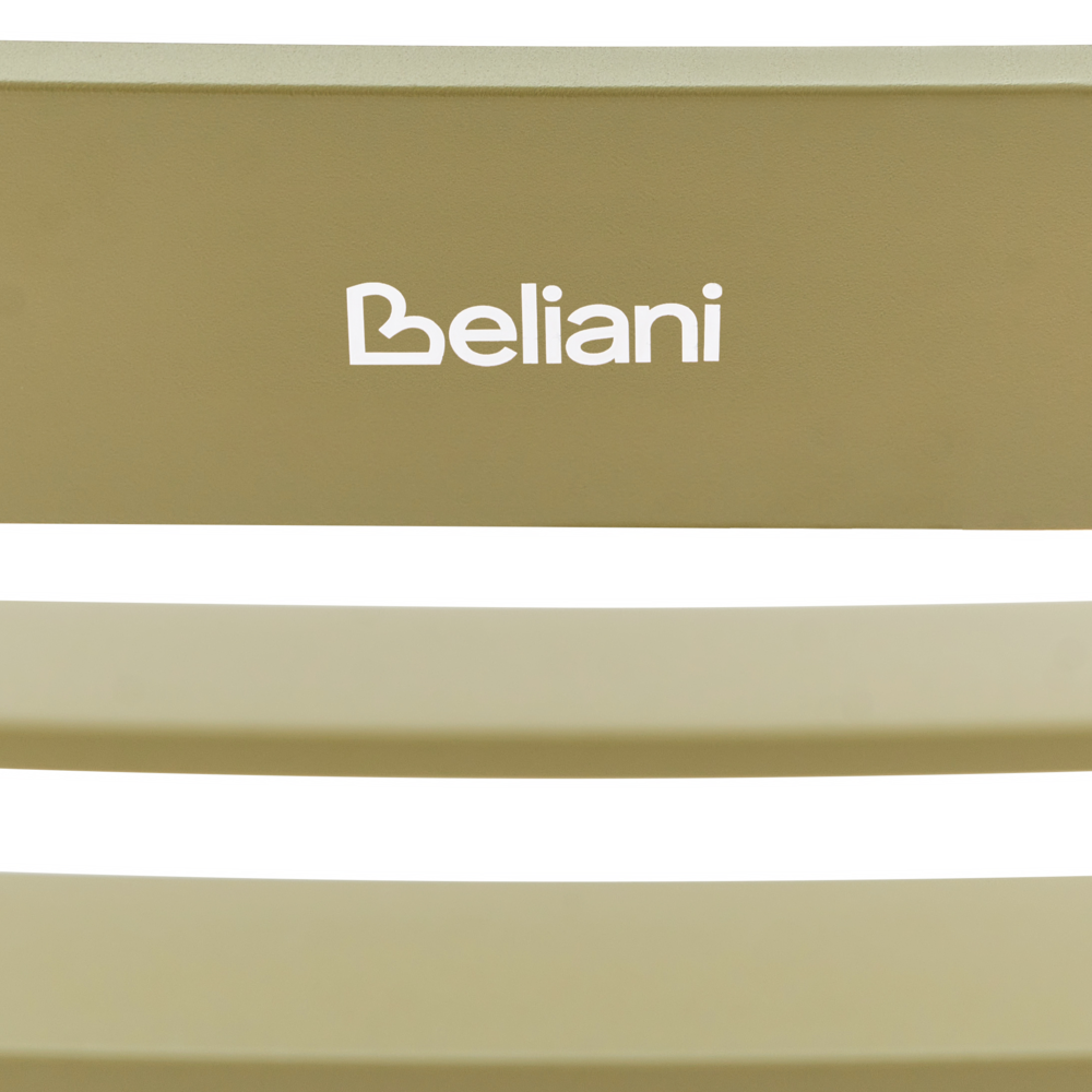 Sedia a dondolo da giardino verde oliva alluminio a doghe Design moderno per esterni