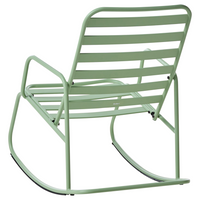 Sedia a dondolo da giardino verde alluminio a doghe Design moderno per esterni