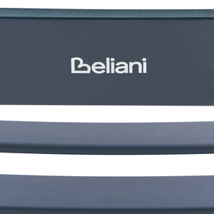 Sedia a dondolo da giardino nero alluminio a doghe Design moderno per esterni