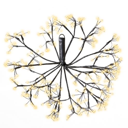 Decorazione da giardino LED nera, da interno e esterno, con 2 luci a forma di vischio accessorio stagionale per la casa