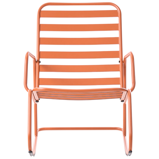 Sedia a dondolo tradizionale da giardino arancione stile classico tradizionale