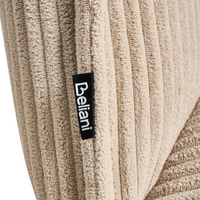 Set di 2 poltrone Rivestimento in velluto a coste beige Gambe in metallo nero Design moderno e retrò