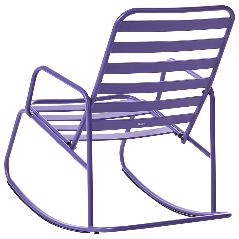Sedia a dondolo da giardino viola alluminio a doghe Design moderno per esterni