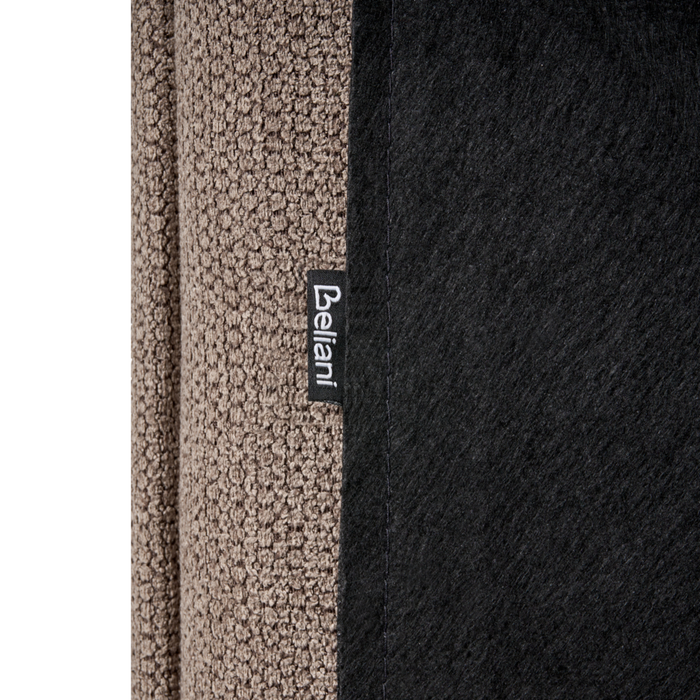 Letto matrimoniale imbottito in tessuto tortora 180 x 200 cm camera da letto