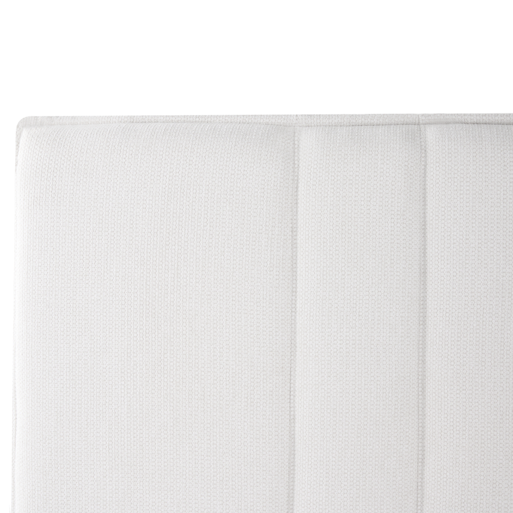 Letto matrimoniale imbottito in tessuto beige chiaro 160 x 200 cm camera da letto