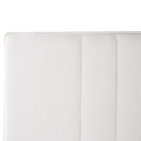 Letto matrimoniale imbottito in tessuto beige chiaro 140 x 200 cm camera da letto