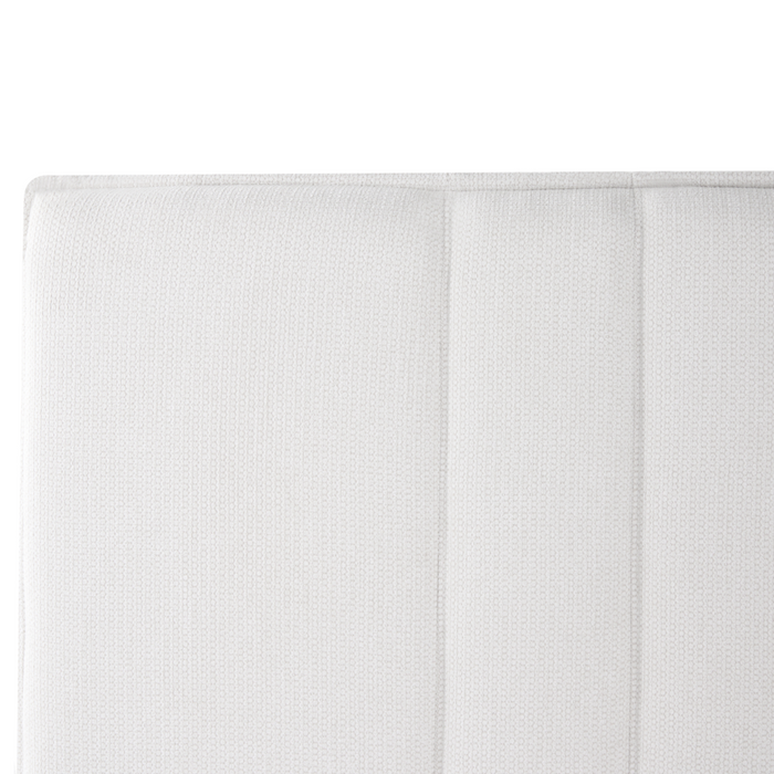 Letto matrimoniale imbottito in tessuto beige chiaro 140 x 200 cm camera da letto