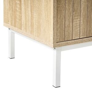 Mobile TV scorrevole retrò MDF marrone chiaro per Televisori Fino a 54ʺ