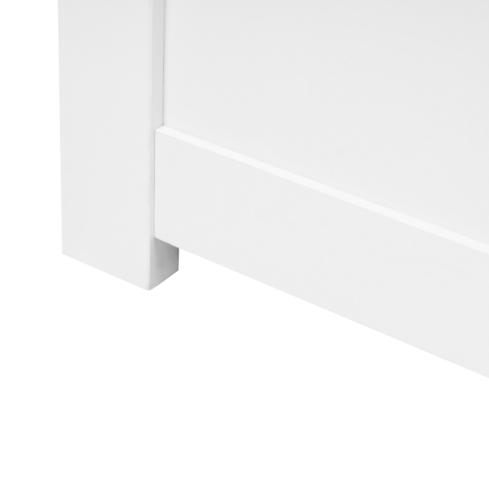 Letto matrimoniale in compensato di pino melaminico MDF con contenitore bianco 140 x 200 cm stile scandinavo