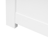 Letto matrimoniale in compensato di pino melaminico MDF con contenitore bianco 180 x 200 cm stile scandinavo