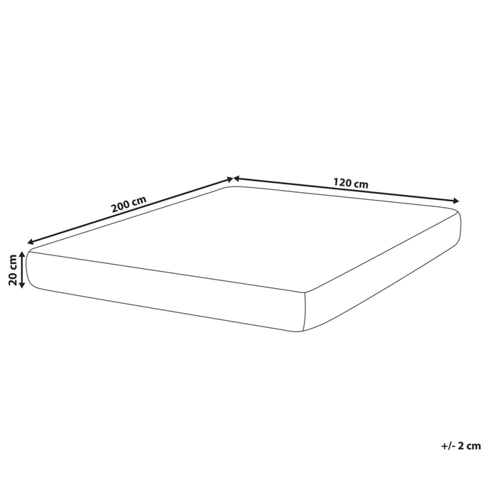 Materasso a molle insacchettate 120 x 200 cm con maniglie imbottitura in schiuma viscoelastica alta rigidità sfoderabile 7 zone trapuntatura design moderno
