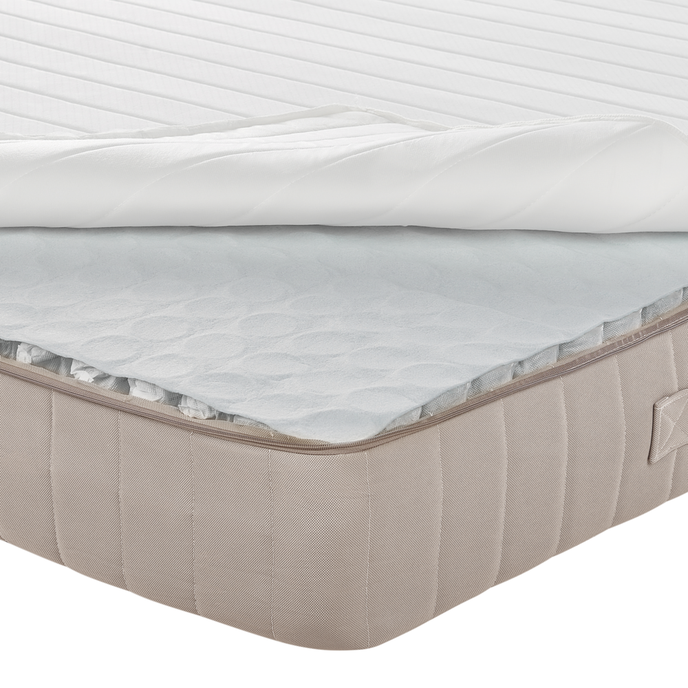 Materasso a molle insacchettate 120 x 200 cm con maniglie imbottitura in lattice alta rigidità rivestimento sfoderabile design moderno trapuntato