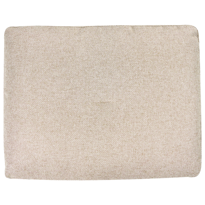 Divano angolare moderno con bracciolo destro Rivestimento in lino idrorepellente Gambe in ferro nero con cuscini beige chiaro