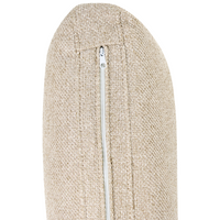 Divano angolare moderno con bracciolo destro Rivestimento in lino idrorepellente Gambe in ferro nero con cuscini beige chiaro