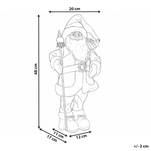 Figurina decorativa in tessuto d'argento e materiale sintetico Babbo Natale Figura di Natale Ornamento di Natale