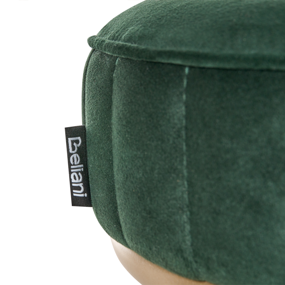 Panca in velluto con contenitore per scarpe e 2 ripiani verde smeraldo stile glamour elegante