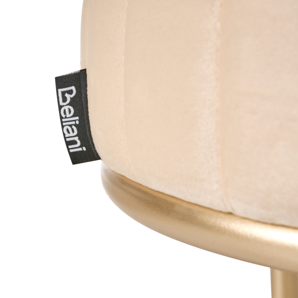 Panca in velluto con contenitore per scarpe e 2 ripiani beige stile glamour elegante