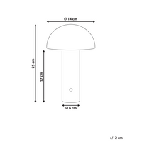 Lampada da tavolo nero a LED senza fili in ferro per interni e per esterni Fungo moderno