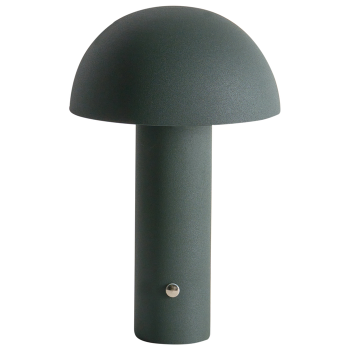 Lampada da tavolo verde scuro a LED senza fili in ferro per interni e per esterni Fungo moderno