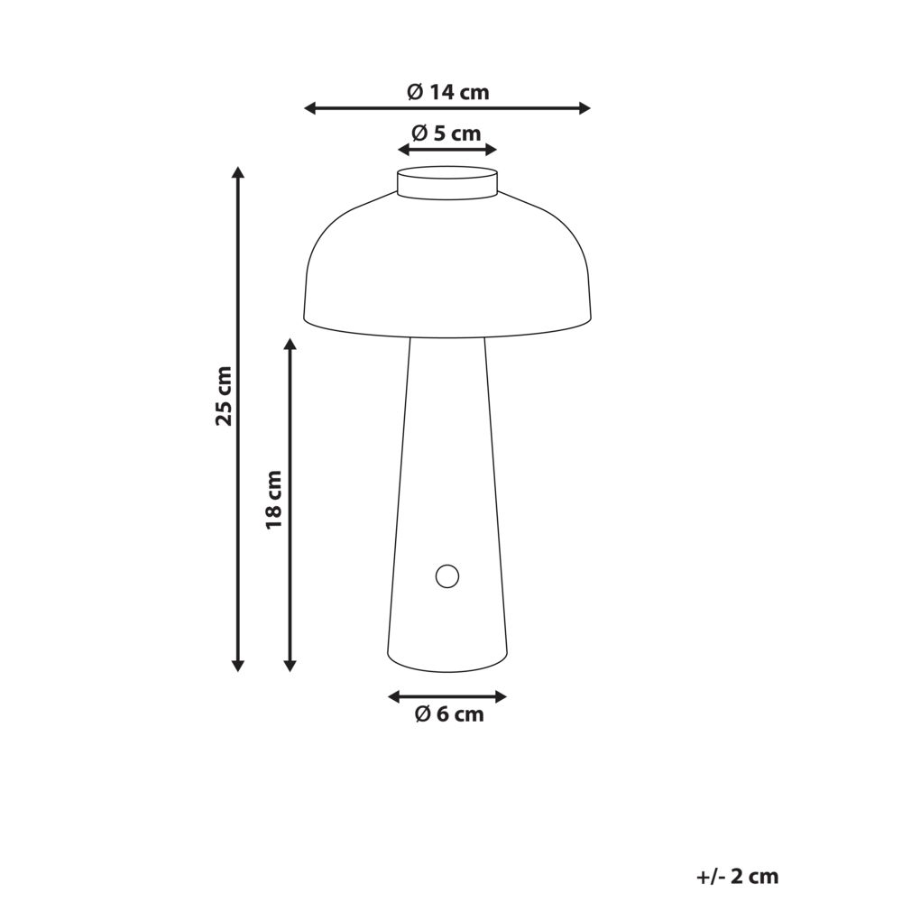 Lampada da tavolo in ferro con luce LED wireless fungo marrone stile moderno