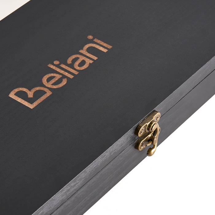 Set di 3 coltelli da cucina moderni affilati a mano, durezza 62 HRC acciaio inossidabile damasco marrone