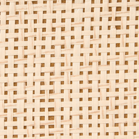 Comodino marrone chiaro in truciolato con frontale in rattan 2 cassetti Stile Boho Contenitore per camera da letto