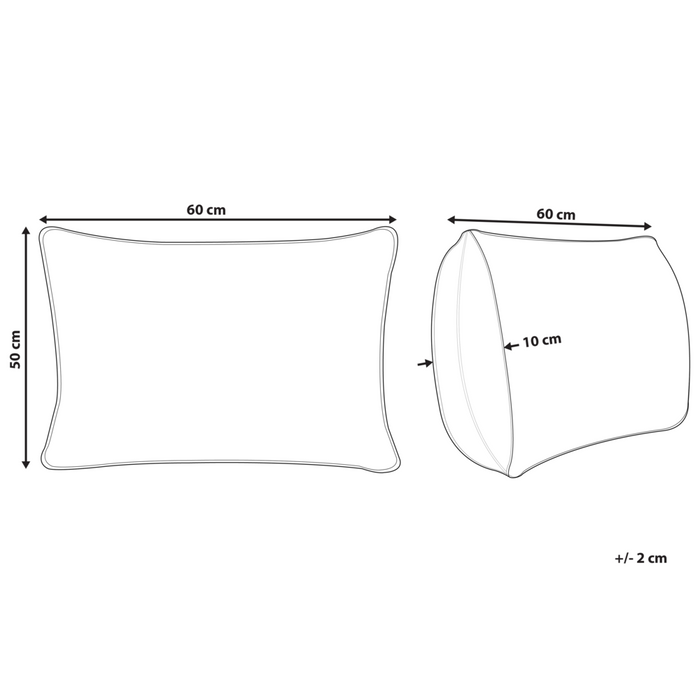 Cuscino alto a triplo scomparto Rivestimento in cotone premium Imbottitura in piuma d'oca Imbottitura in piuma d'oca Bianco 50 x 60 cm