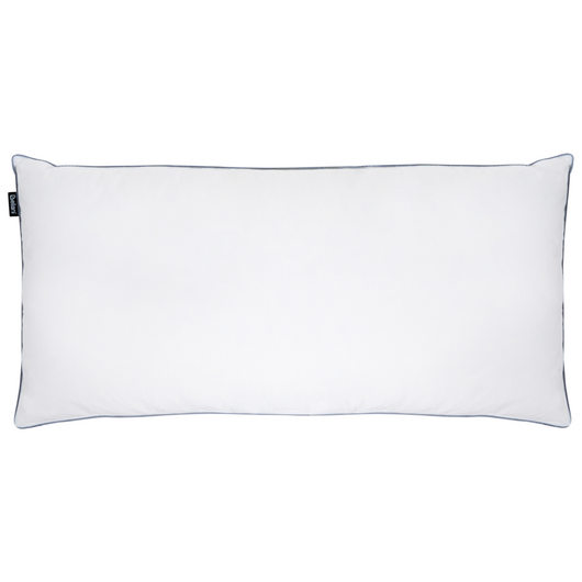 Cuscino basso a triplo scomparto Rivestimento in cotone premium Imbottitura in piuma d'oca Imbottitura in piuma Bianco 40 x 80 cm Teide