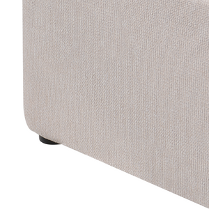 Letto ottomano color beige in tessuto 160 x 200 cm Testiera imbottita Rete a doghe sollevabile