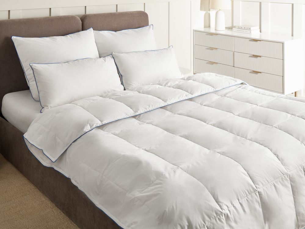 Piumino leggero in piuma d'oca bianco 150 x 200 cm primavera estate