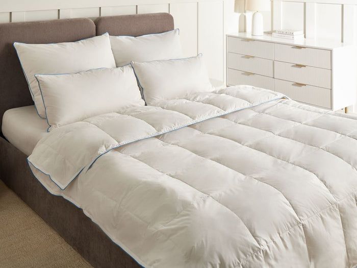 Piumino leggero in piuma d'oca bianco 200 x 200 cm primavera estate