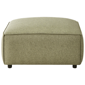 Pouf rettangolare in tessuto verde chiaro stile moderno