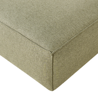 Pouf rettangolare in tessuto verde chiaro stile moderno