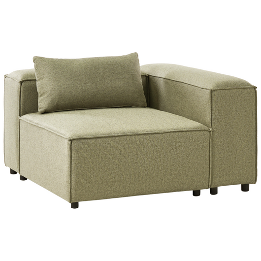 Divano angolare a 1 posto Modulo in tessuto verde chiaro Brande stile moderno