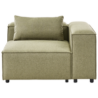 Divano angolare a 1 posto Modulo in tessuto verde chiaro Brande stile moderno