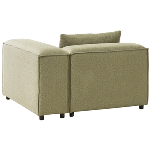 Divano angolare a 1 posto Modulo in tessuto verde chiaro Brande stile moderno