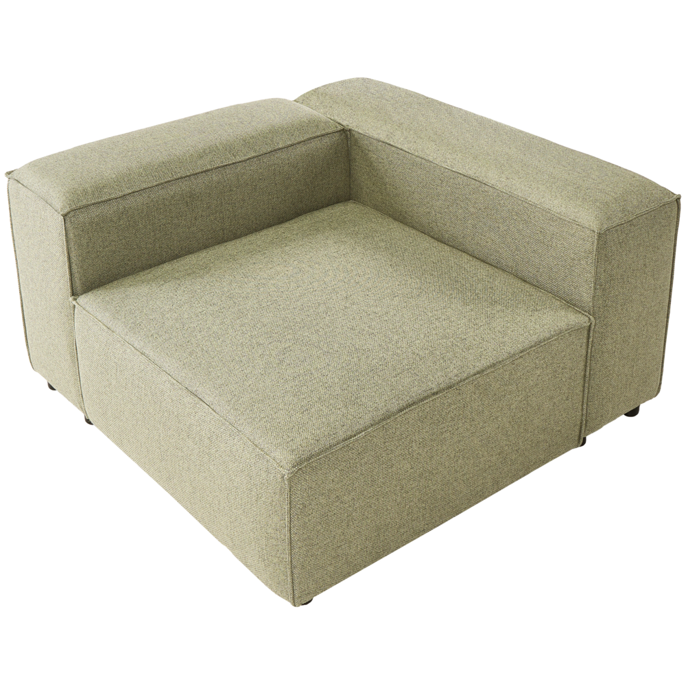 Divano angolare a 1 posto Modulo in tessuto verde chiaro Brande stile moderno