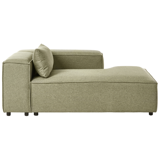 Chaise Lounge a sinistro Rivestimento in tessuto verde chiaro stile moderno